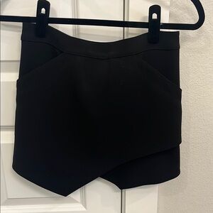 Black Asymmetrical Skirt with Modern Design